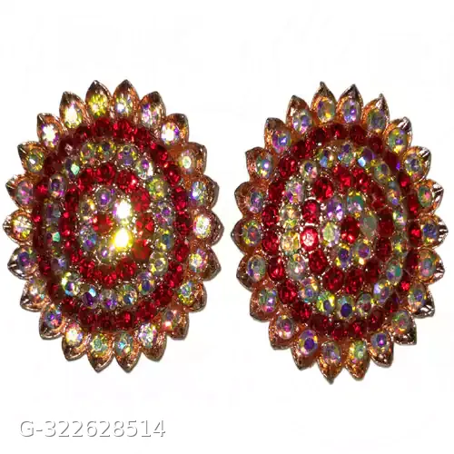 Round Earing mehroon